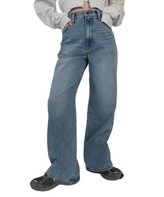 WEGO Denim Denim Große Größe Typ B Hellblau Damenjeans, Gerade geschnittene Hose, Jeans, Unterteile, Hosen, Einfach, Lässig, Stilvoll, Geschenk, Klassisch,