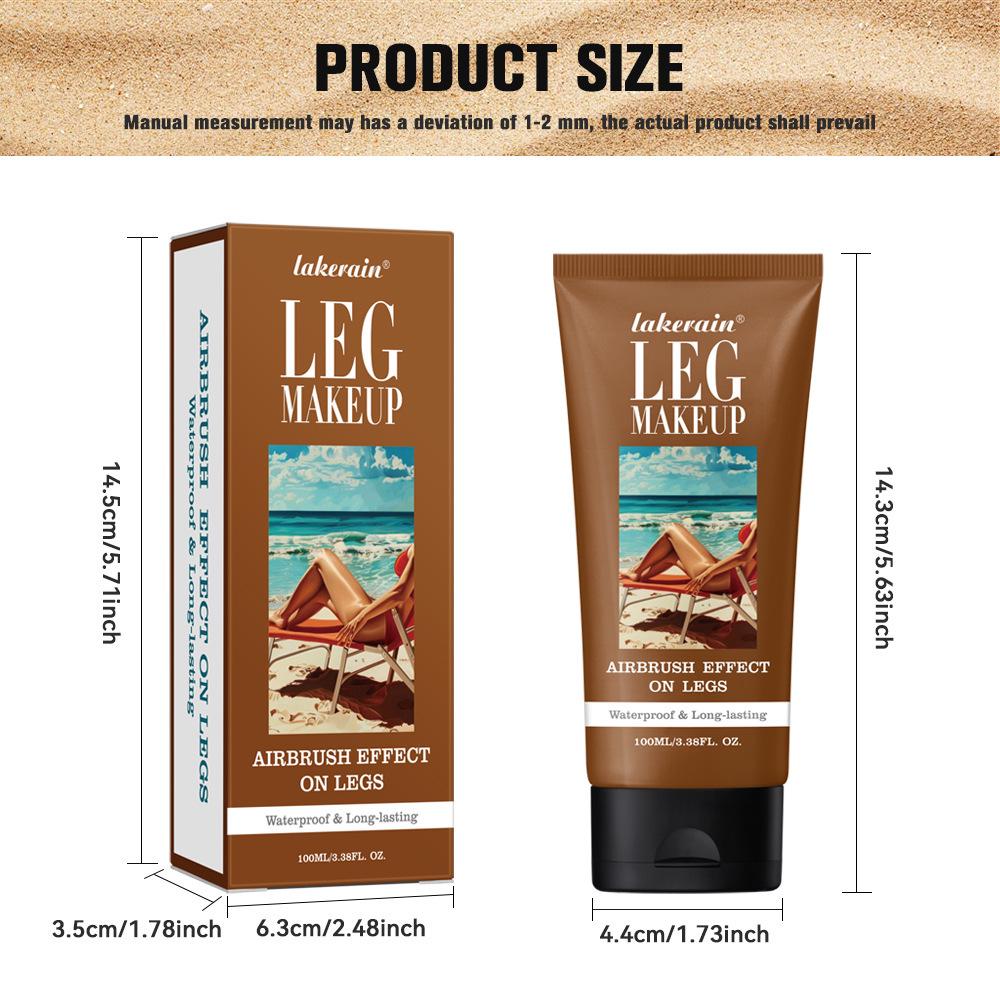 Lakerain 100 ml Långvarig Mörkbrun Benmakeup & Concealer Solbränningslotion