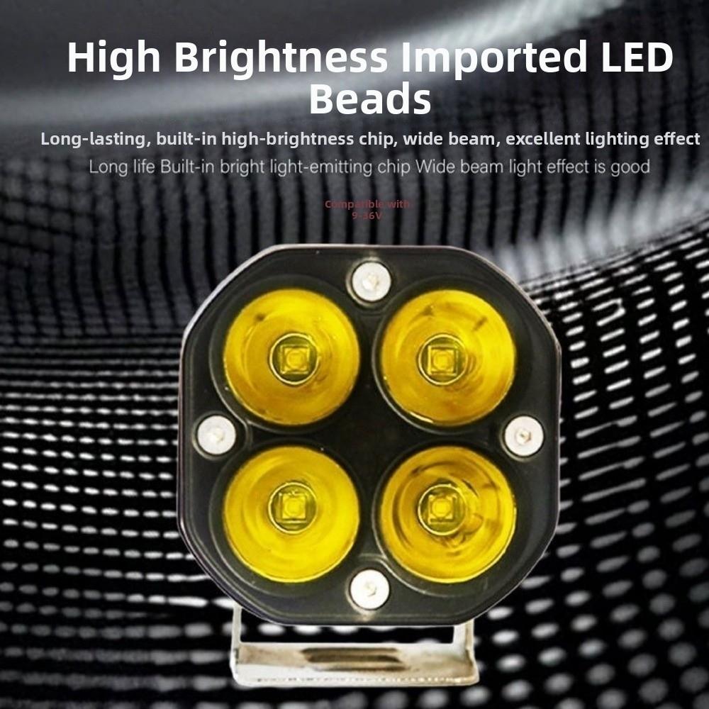 12V 24V Driving Moto Spotlights White/Yellow Light Car Fog Lamp Motorcycle Work Light  Truck