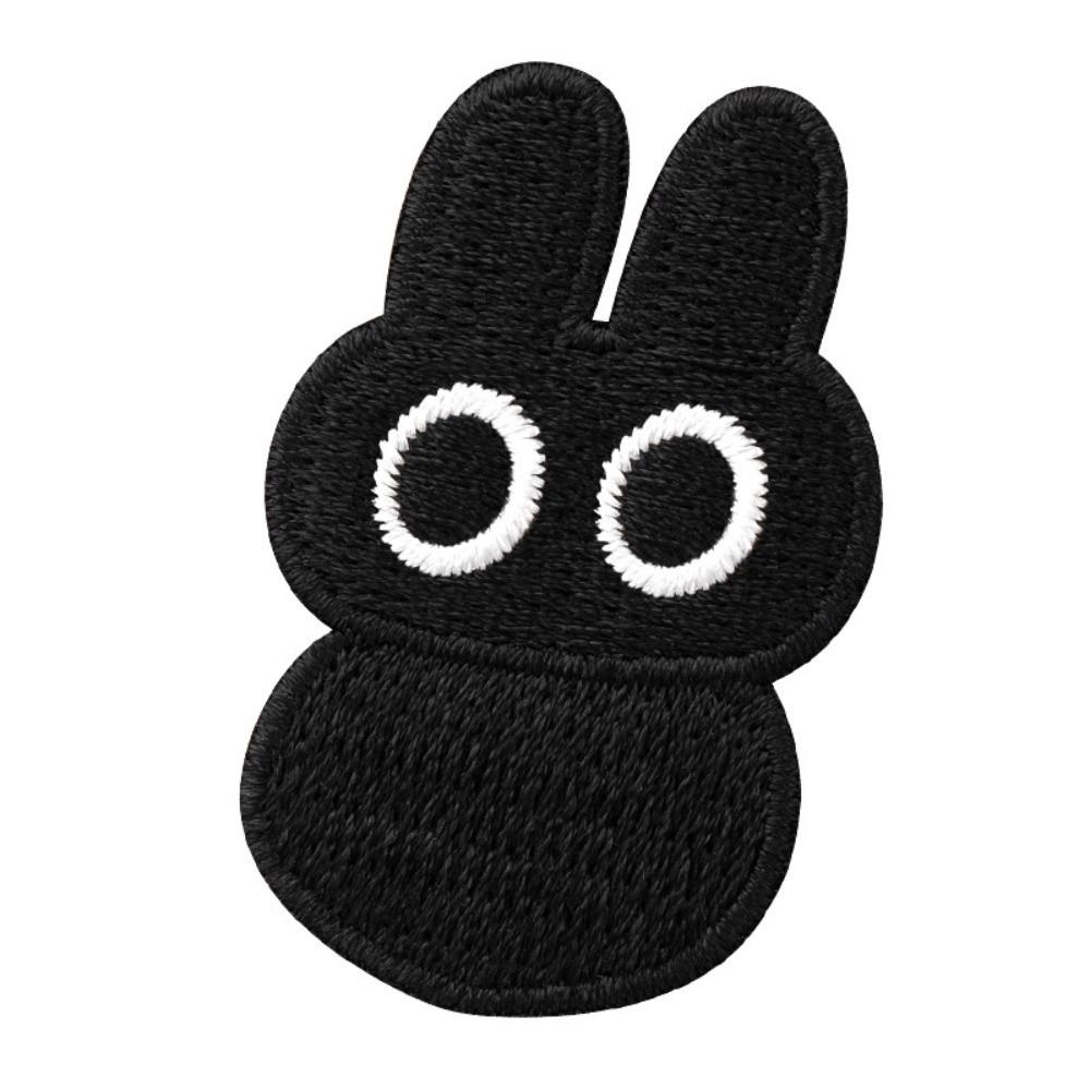 5pcs Self-adhesive Black Cat Embroidered Patch DIY Clothes Stickers Black Animal Clothing Patch Cartoon Cute Clothes Appliques