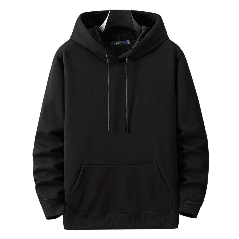 Winter Fleece Pullover Hooded Sweater Fattened And Enlarged Loose Large Size Men'S Clothing Super Soft And Comfortable Winter