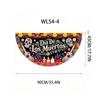Watercolor Marigold Skeleton Day Of The Dead Fan Flag For Mexican Festival Party Decor