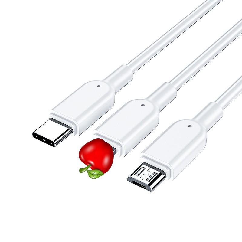 3-in-1 Multi-Function Fast Charging USB Cable for Apple, Android, and Type-C Devices