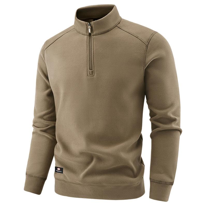 Outdoor Sports Quick Drying Clothes for Men Long-sleeved T-shirt for Men Medium-thick Half-zipper Sweatshirt Quick Drying Bottoming Shirt Autumn