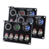 Multi-Function 5 Gang Rocker Toggle Switch Panel USB Charger Waterproof Control Relay System Circuit Control Boat Truck RV