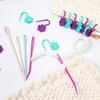 100Pcs Flower Shape Locking Stitching Markers Clip with 8 Large Eye Sewing Needle Knitting Marker Sewing Accessories