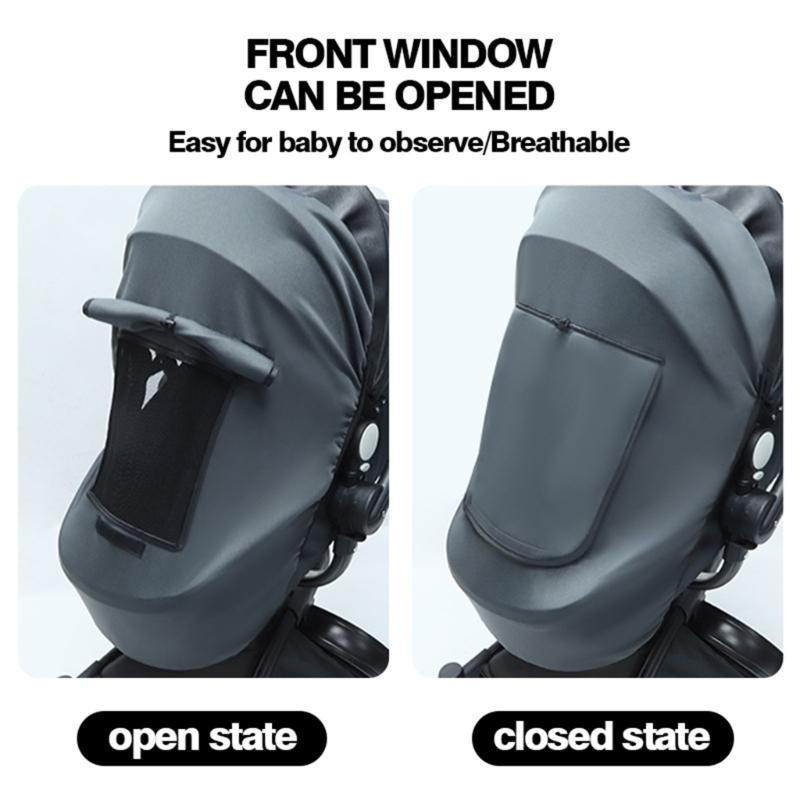 Baby Stroller Sun-Protection Cover UPF50+ UV Pram Sunshade Cover Elastic Stretchy Pushchair Sun Parasol Rainproof Cover