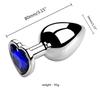 Metal Anal Plug for Women Men Couples Butt Plug Butt Toy Adult Game Masturbator Anal S/M/L Diamond Sex Toy for Adult Products