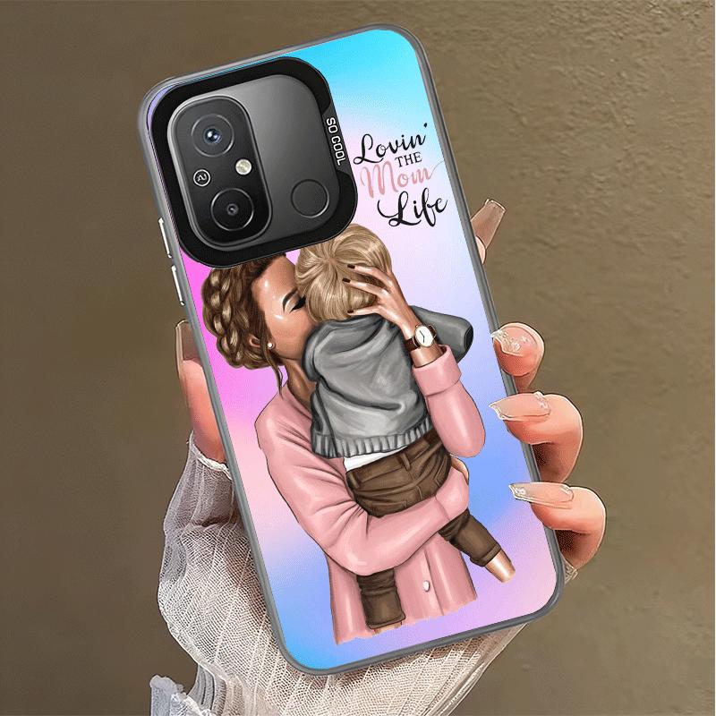 Girl Mom Baby Color Design Soft Phone Case for Xiaomi Redmi 15C 15 14C 13C 12C Poco X5 X6 X7 Pro X3 F8 F7 Ultra M8 13 12 Cover B