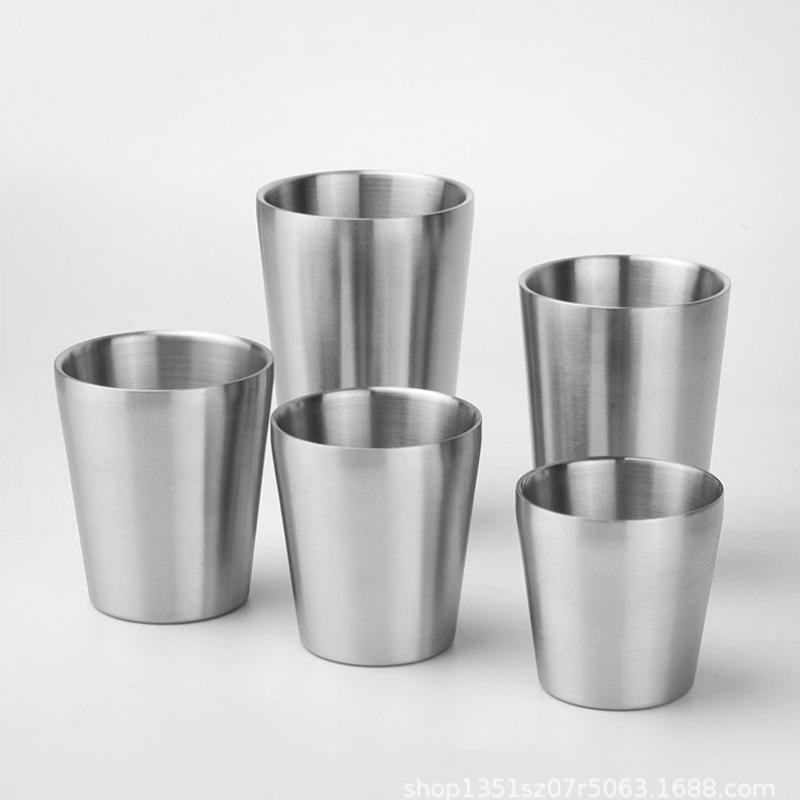 260/300/350/450 ml Nerezové Prémiové Pohárky na Pití Nerozbitné Udržující Chlad Pro Pikniky Domácí Večírky Denní Použití