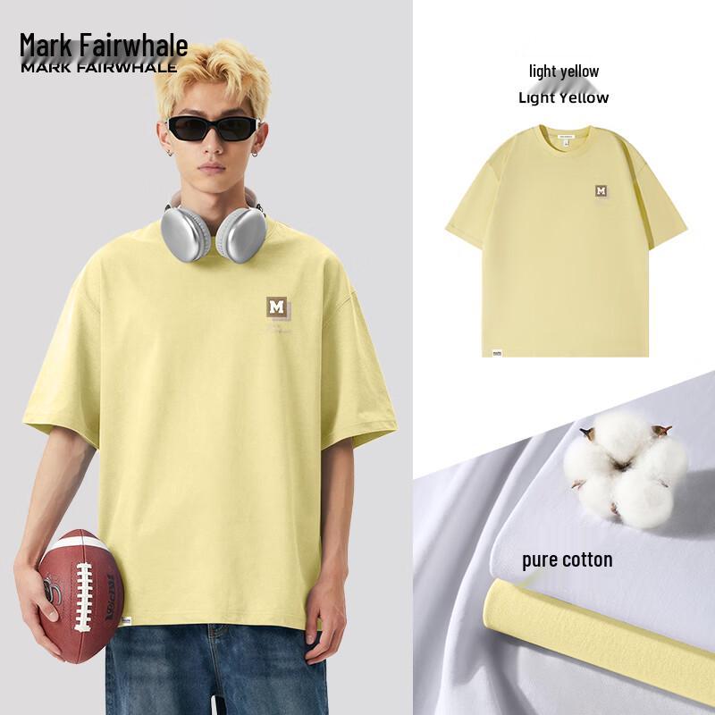 Mark Fairwhale Men s Loose Fit Combed Cotton Short Sleeve T-Shirt with JMK Art Frame Print XL