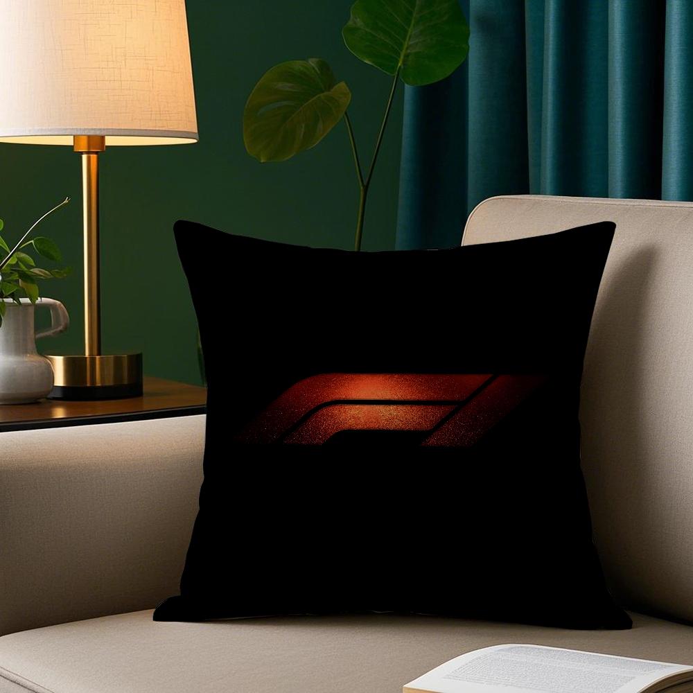 F1 Car Racing Pillow Case Plush Fabric Soft Pillowcase Double Sided Print Sofa Cushion Cover Throw