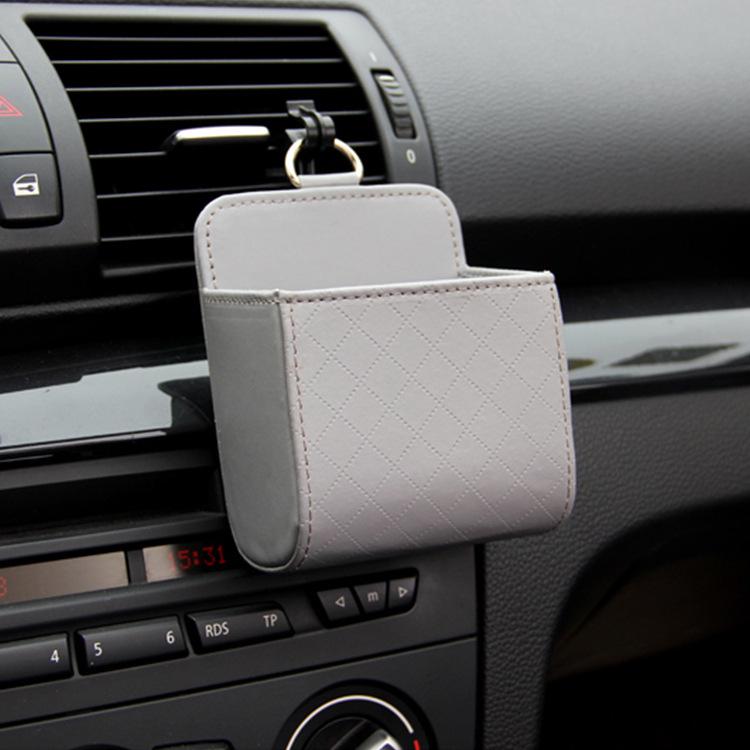 Car Air Vent Hanging Storage Bag and Phone Holder