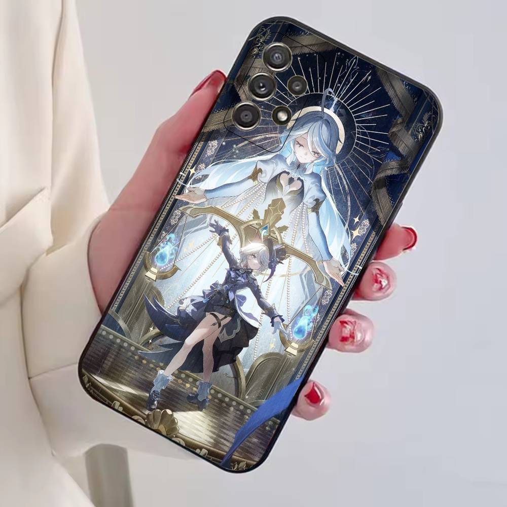Genshin Impact F-Furina Phone Case For Samsung S25,S24,S21,S22,S23,S30,Ultra,S20,Plus,Fe,Soft Silicone Black Cover