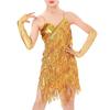 Vestido de Danza Latina Borlas Ropa de Baile Salsas Lentejuelas Flecos Vestido Bailarín Moderno de Salón Cha Cha Trajes para Niños Niñas