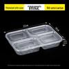 Disposable Four-Compartment Meal Prep Containers