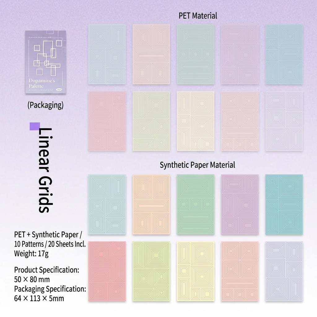 

Die Cut Border Stickers Dopamine Colored PET Synthetic Paper Stickers for Scrapbooking DIY Journal Guka Collage Crafts