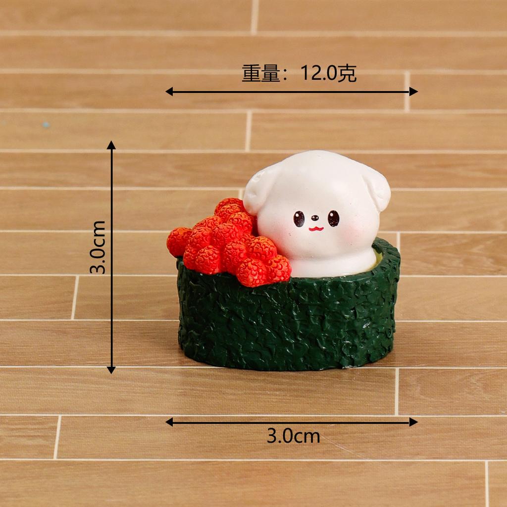 Sushi Animals - Random Miniature Figure Japanese Kawaii Sushi Miniature Resin Decorated Figures Korean Cute Room Desk Ornament