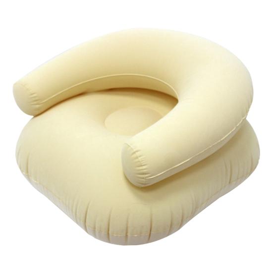 Huaqianguhh Inflatable Flocked Sofa for Adults, Heavy Duty Blow-up Lounge Chair, Single Double Air Couch Indoor Outdoor Living Room