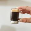 Mini Mason Glass Cup with Square Handle - Coffee Dispenser, Sealed Jar, Transparent Dessert Bowl
