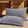 Fleece-Lined Milk Velvet Single Pillowcase, Solid Color, 48x74 cm