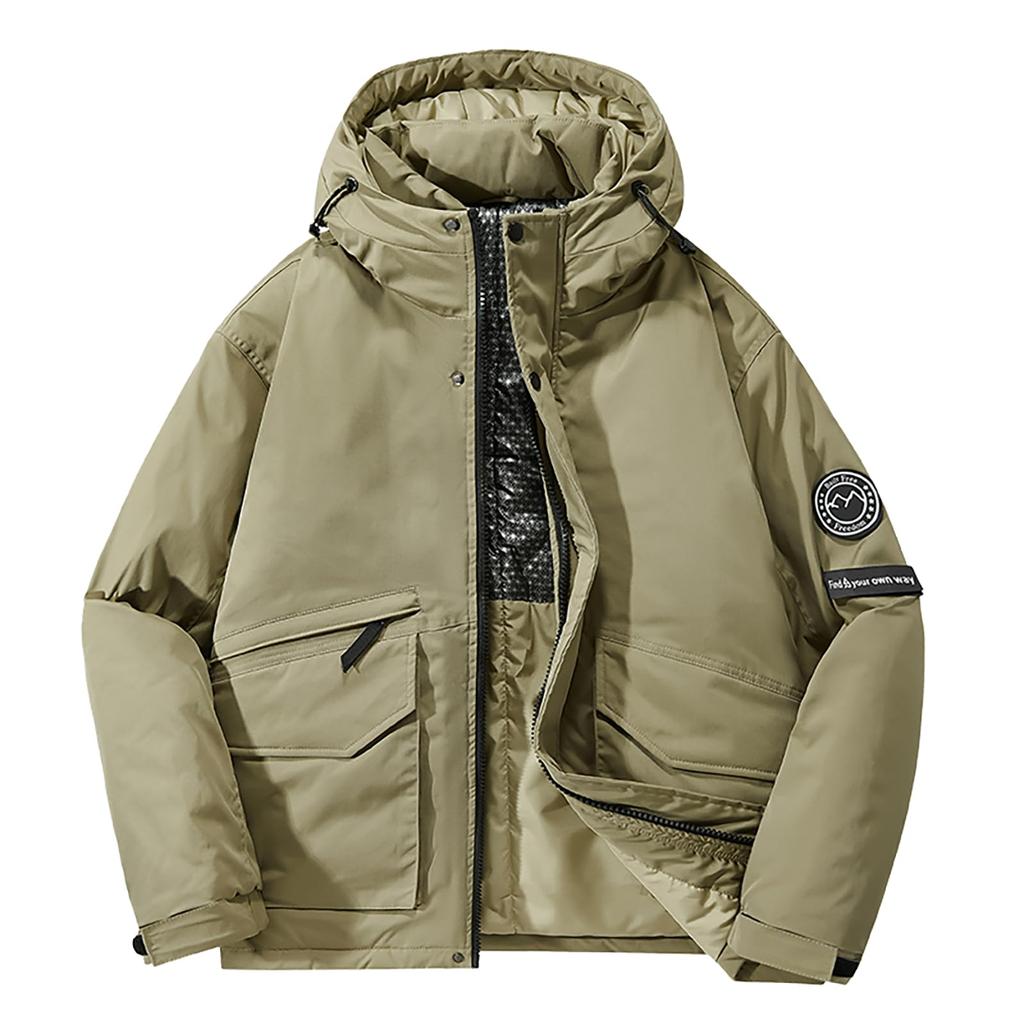 Cold Thick Mountain Cold Weather Outdoor Mountain Winter Casual WT9158 [Manatsulife] Bunda, Pánský Kabát, Ochrana, Svrchní Oděvy, Bunda, S Kapucí,