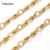 18K Gold Plated Brass Oval Link Chains for Jewelry Accessories,Thick Rolo Cable Bulk Chains for DIY Necklace Making Supplies