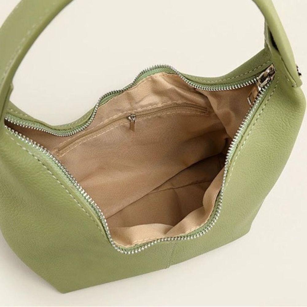 Large Capacity Shoulder Bag Korean Style French Style Handbag Portable PU Hobo Bag Travel