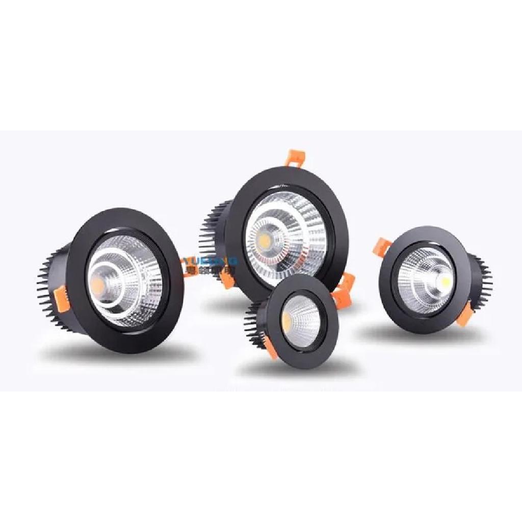 4 Types Dimmable Recessed LED Downlights 5W 7W 9W 12W 15W 18W COB LED Ceiling Lamp Spot Lights AC110-220V Round LED Panel Light