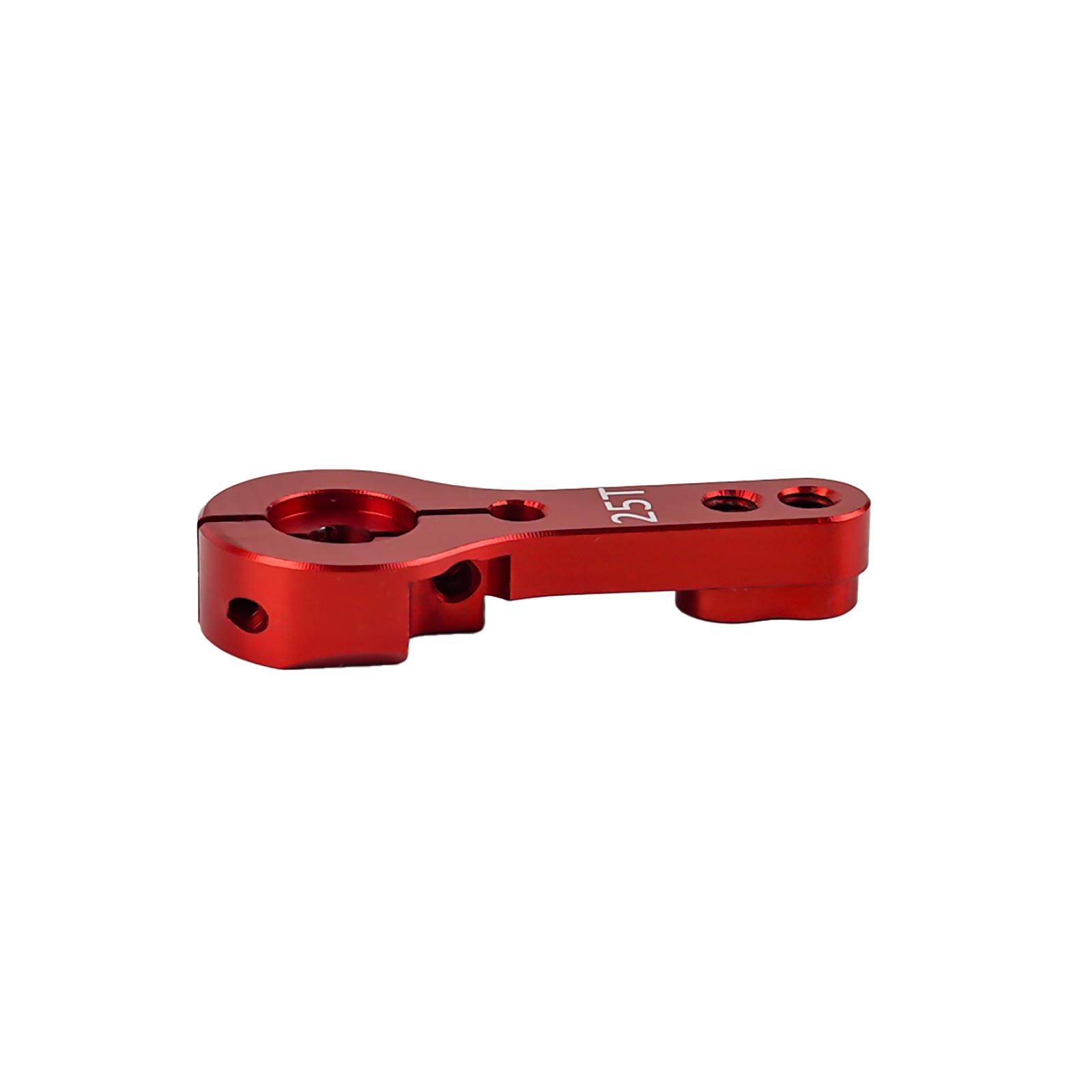 

1/2/4PCS Red Aluminum Alloy Metal Servo Parts 3-hole Steering Arm 25T For Standard Servos 25T Metal Swing Horn Arm Accessories