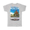 Gift T-Shirt : Moscow Kremlin Photograph Russia Russian Capital Souvenir