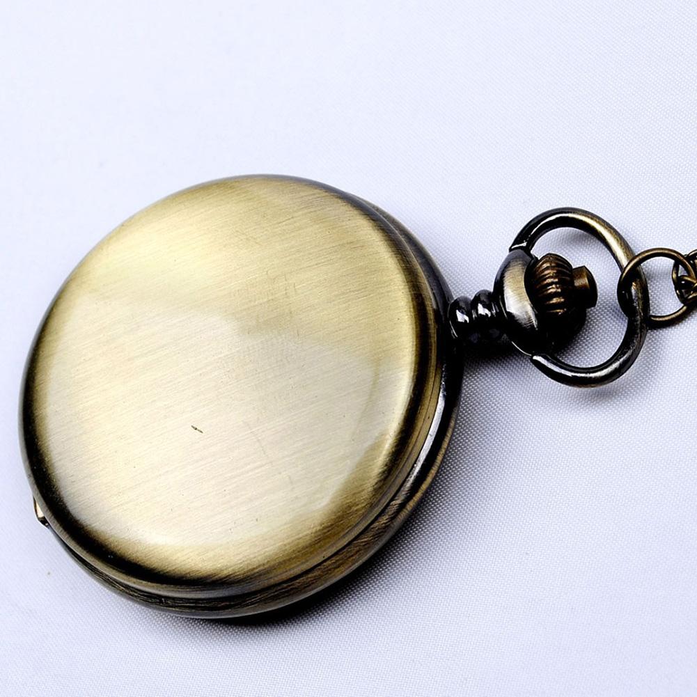 Luxury Men Pocket Watch Vintage Bronze Chain Pendant Pocket Watch Gift