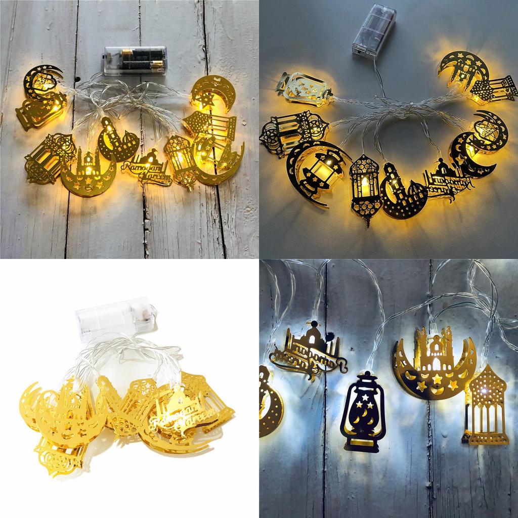 Exquisite Eid Mubarak Ramadan LED Lichterkette für festliche Heimdekoration