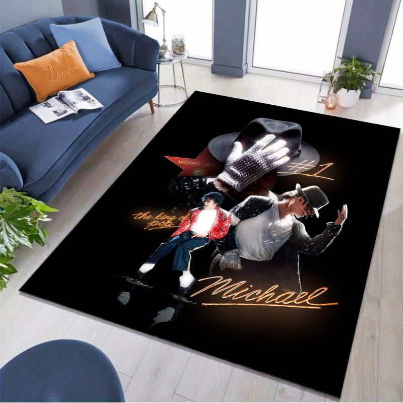 Pop Music Star Dancer Portrait Print Area Rug Non‑Slip Rectangular Floor Mat Pop Fan Home Decor for Gaming Living Bedroom