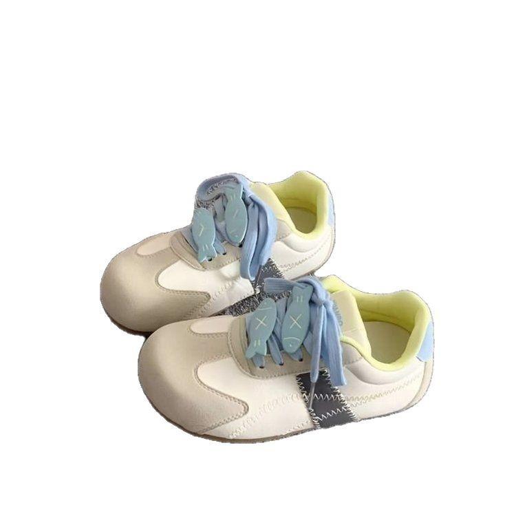 Dopamine niche original yellow thick baseplate shoes women's 2025 spring new mango head retro German training shoes women's