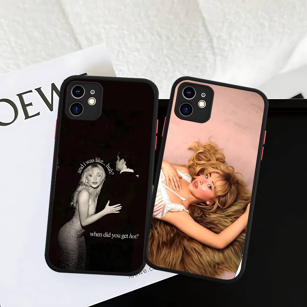 Singer S-Sabrina C-Carpenter For IPhone 16 13 15 11 12 14 Pro Max 15 16 Plus X XS MAX Matte Phone Cover