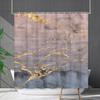 Shower Curtain Waterproof And Mildew-Proof Marble Pattern Bathroom Curtain Shower Curtain Partition Curtain Free Of Punching