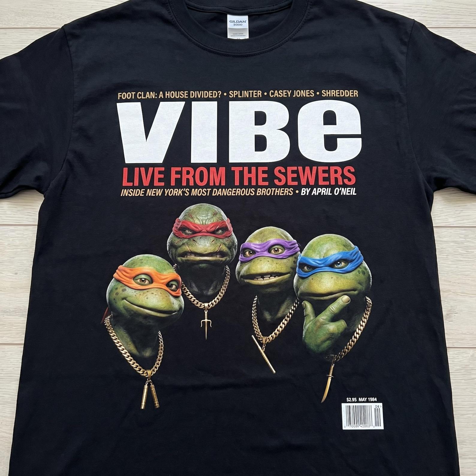 TMNT Vibe Magazine Tee | Vintage Hip Hop Parody Shirt 2XL