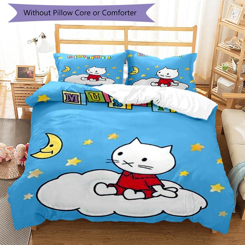 Set Biancheria da Letto Musti 3 Pezzi Copripiumino Chiusura Include 1 Copripiumino e 2 Federe, Morbido e Confortevole per Tutte le Stagioni.