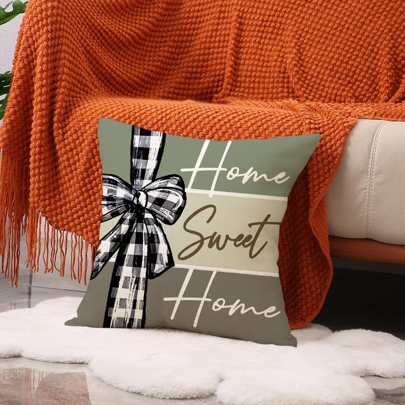 Autumn New Pumpkin Pillow Cover Living Room Decoration Linen Print Cushion Cover Thanksgiving Sofa Cushion