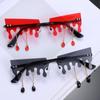 Streetwear Sun Glasses Tassel Sunglasses Rimless Wave Eyewear Sun Glasses Tears Flame Sunglasses