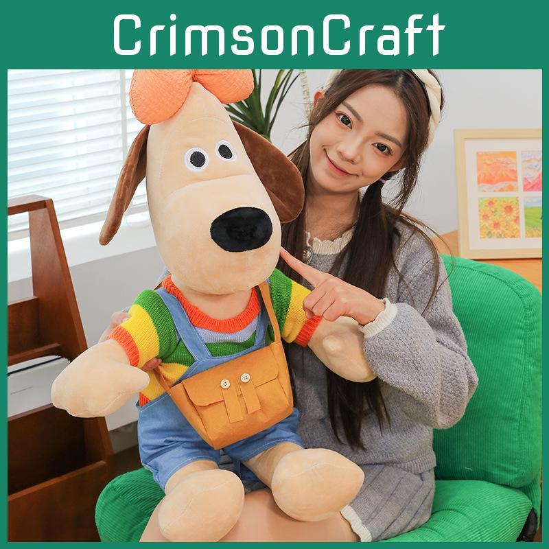 Dog Cartoon Wallacegromit Doll Plush Toy Bow Sweater Dog Animal Gifts Doll
