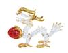 Fourcart Handmade Glass Feng Shui Dragon with Ball, 2-inch