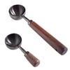 Vintage Walnut Wood Handle Spoon Tablespoon Coffee Powder Measuring Spoon