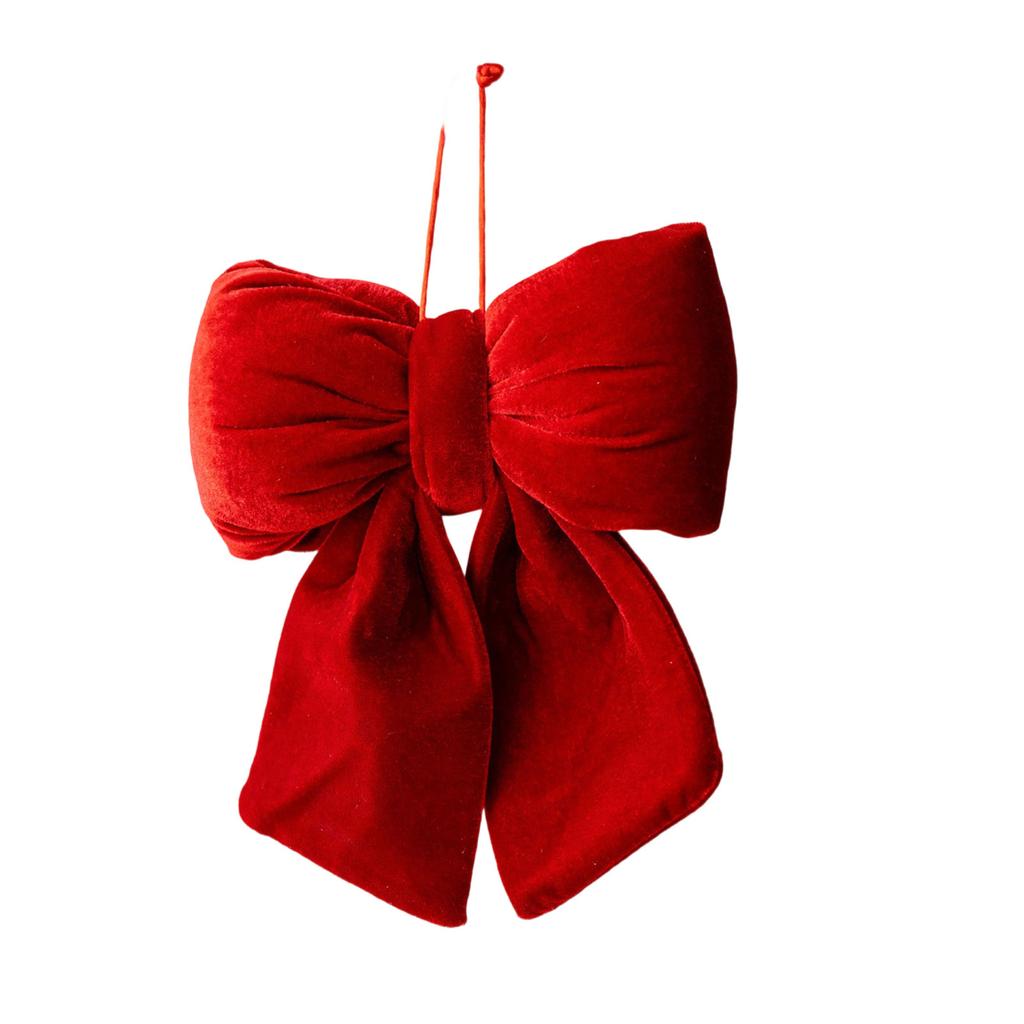 Sametové mašle Vánoční ozdoby na stromeček Elegantní festivalová závěsná dekorace pro domácí párty svatbu sváteční potřeby