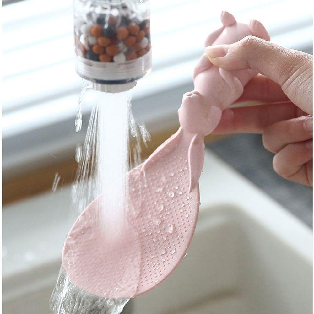 Plastic Wheat Straw Rice Spoon Cute Rabbit Rice Shovel Hot Rice Spoon  Home Kitchen