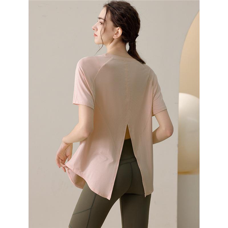 

Женский повседневный топ свободного кроя для йоги и фитнеса, весна/лето 2024 Medium розовый