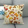 Colorful Butterfly Cartoon Insect Animal Digital Printing Short Plush Pillow Covers For Car Sofa Office Cushion Cover Home Goods