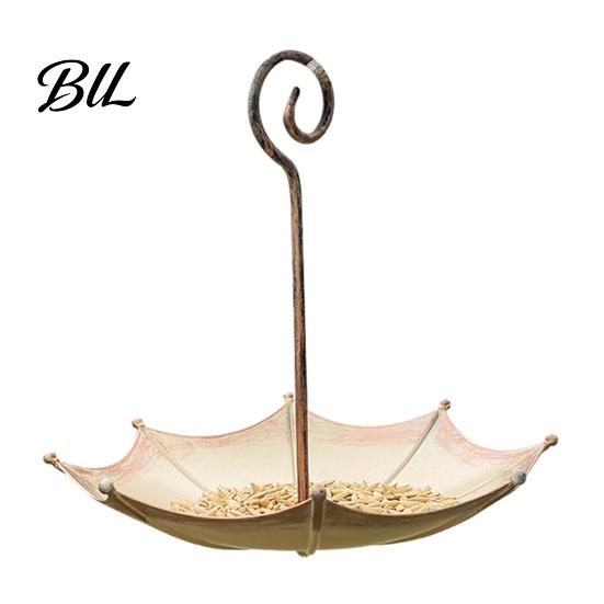 Large Capacity Bird Feeder Umbrella Outdoor Hanging Decorative Weather Resistant Open for Balcony Garden Backyard Birdseed Holder