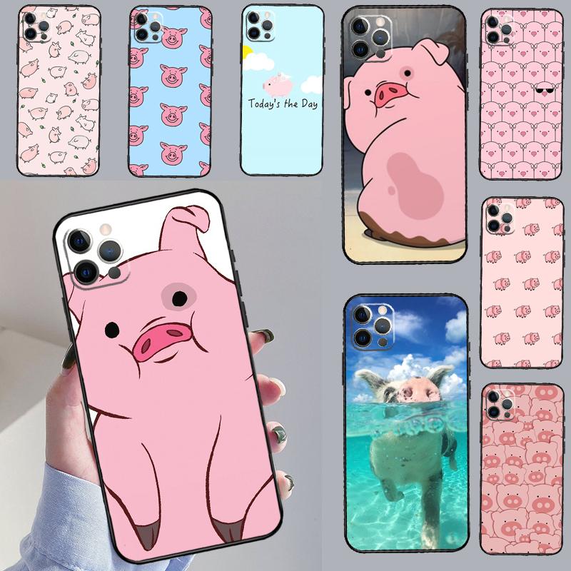 Cute Pink Pig Phone Case For Samsung Galaxy S25 S26 Ultra S20 S21 S22 S23 S24 S10 Plus S25 FE Cover Coque